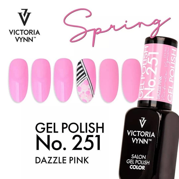 Gel Polish Color No. 251 Dazzle Pink