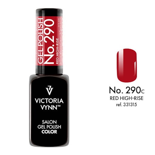 Gel Polish Color No. 290 Red High-Rise