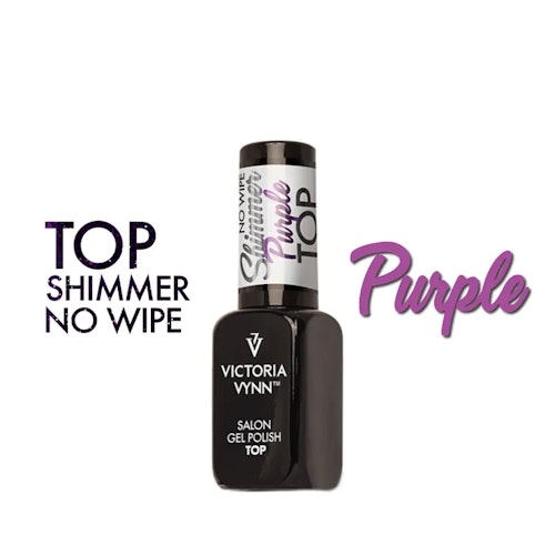 Gel Polish Top No Wipe Shimmer PURPLE Victoria Vynn – 8 ml