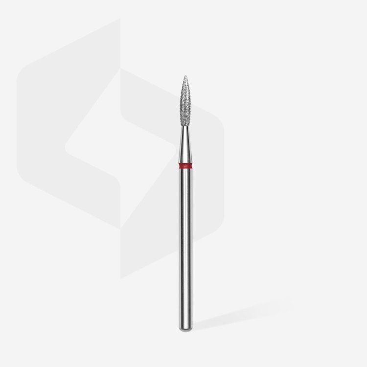 DIAMOND NAIL DRILL BIT, "FLAME", RED 2,3