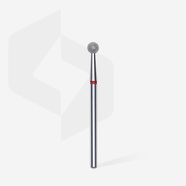 DIAMOND NAIL DRILL BIT, "Ball", Red 4