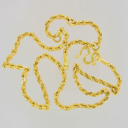 Thai gold necklace, 10 Baht, 23K, 151,8 g, 71,5 cm